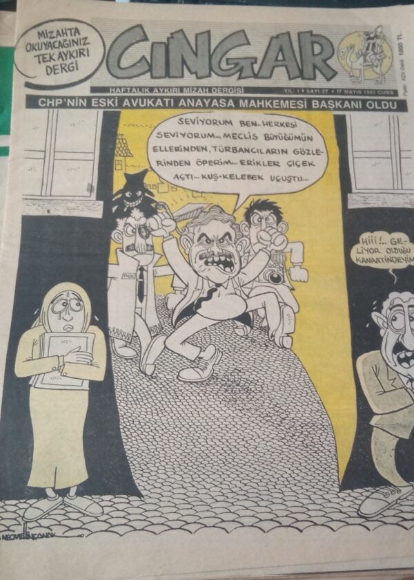 CINGAR Haftalık Aykırı Mizah Dergisi-27-17 MAYIS 1991