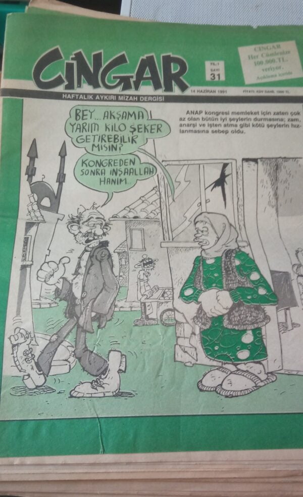 CINGAR Haftalık Aykırı Mizah Dergisi-Sayı 31-14 NİSAN 1991