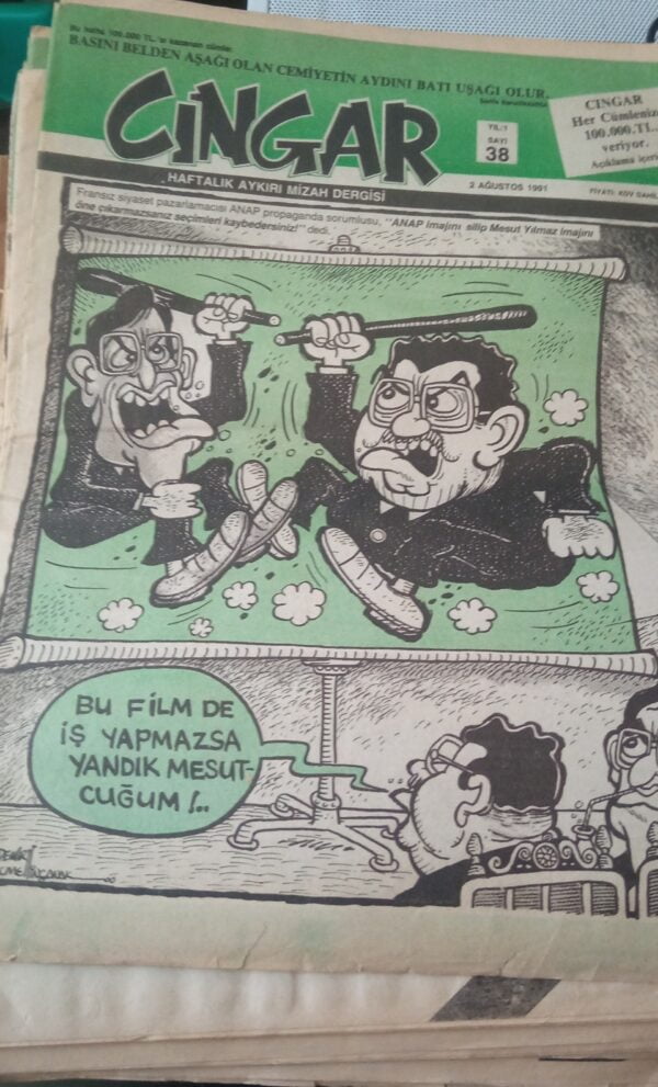 CINGAR Haftalık Aykırı Mizah Dergisi-Sayı 38-2 Ağustos 1991
