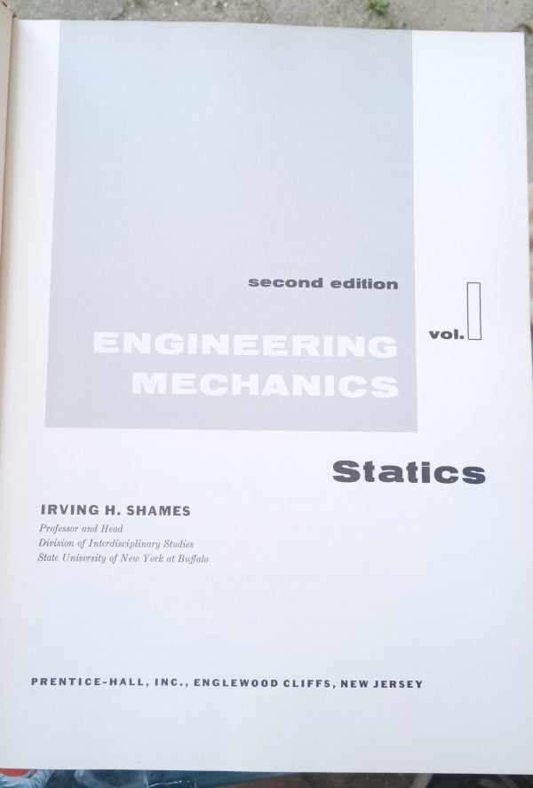 ENGINEERING MECHANICS STATİCS/Irwıng H.Shames - Görsel 2