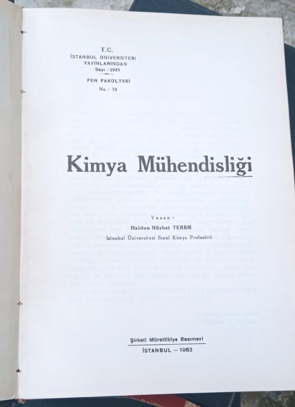KİMYA MÜHENDİSLİĞİ/Prof.Dr.Haldun Nuzhet TEREM - Görsel 2
