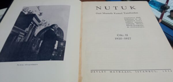 NUTUK-Gazi Mustafa Kemal-(3 cilt takım-1934 baskısı) - Görsel 4