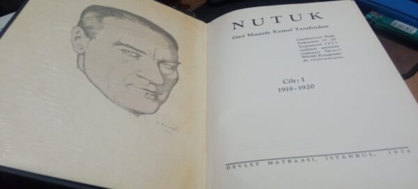NUTUK-Gazi Mustafa Kemal-(3 cilt takım-1934 baskısı) - Görsel 6