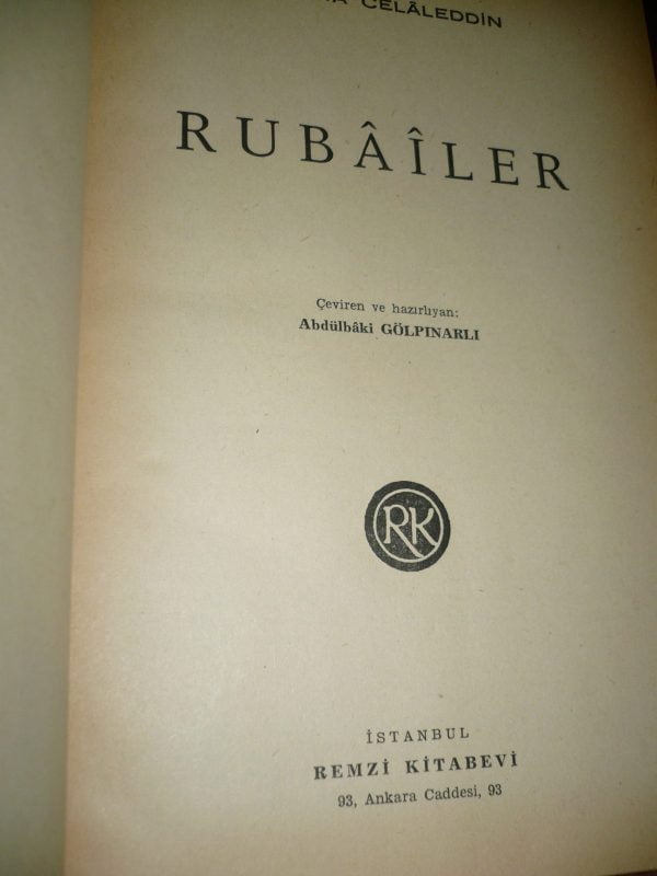 RUBAİLER-Mevlana Celaleddin/ Abdülbaki Gölpınarlı - Görsel 2