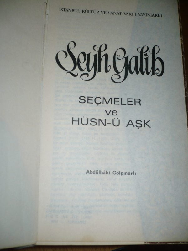 ŞEYH GALİP Seçmeler ve HÜSN-Ü AŞK /Abdülbaki GÖLPINARLI - Görsel 2