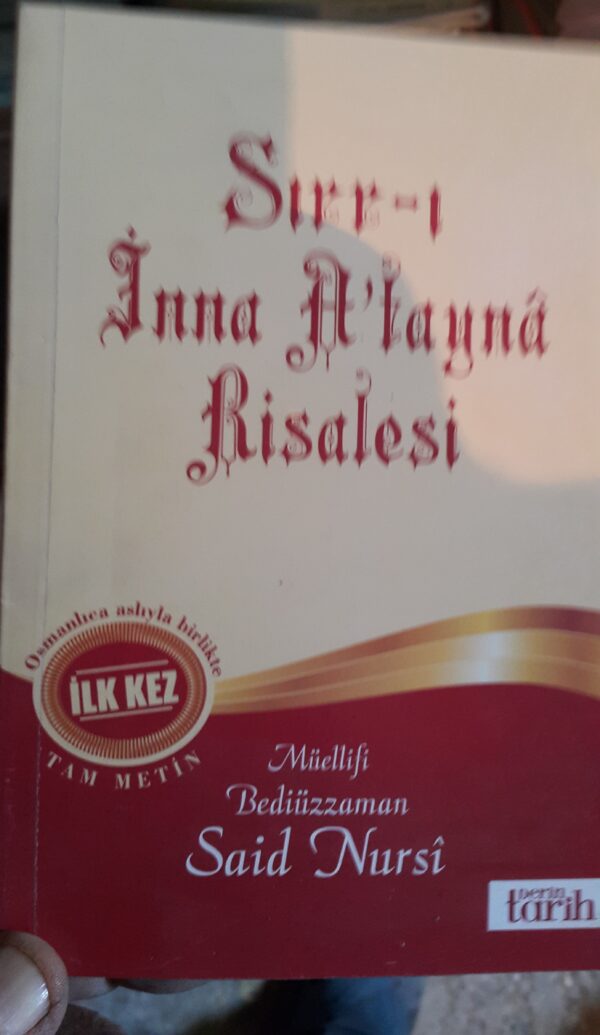 Sırrı İnna A'leyna Risalesi/Bediüzzaman Said Nursi