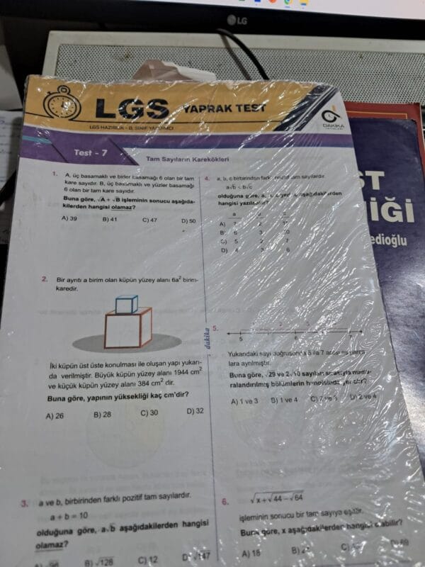 LGS MATEMATİK YAPRAK TEST/DAKİKA YAYINLARI