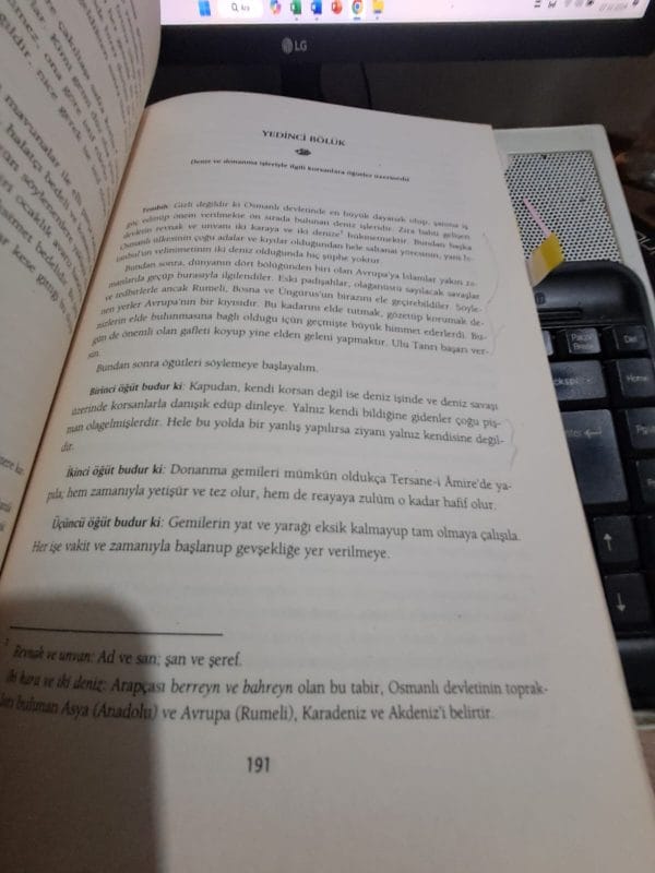 DENİZ SAVAŞLARI HAKKINDA BÜYÜKLERE ARMAĞAN(Tuhfetü'l)/KÂTİP ÇELEBİ - Görsel 2