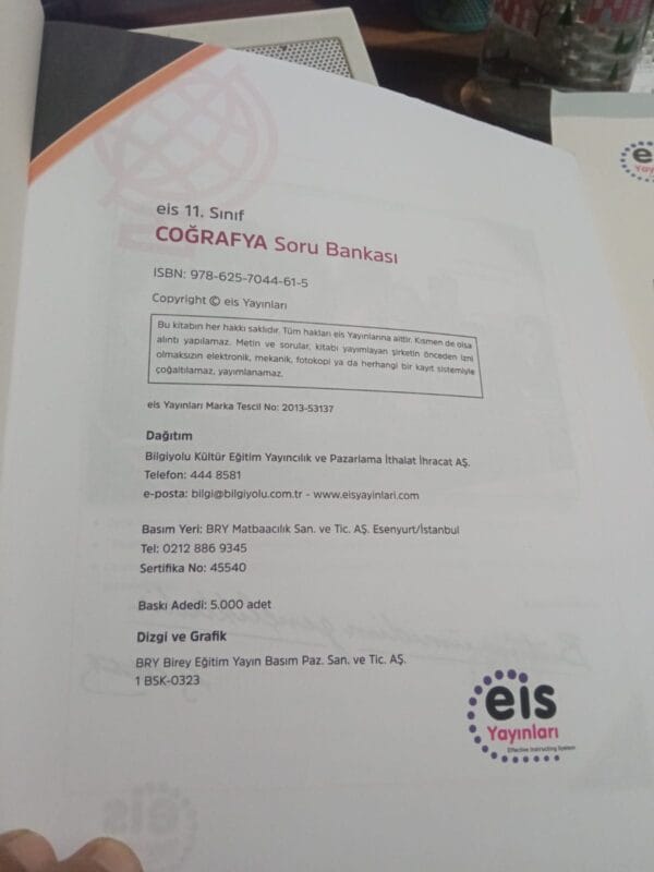 eis Yayınları 11.SINIF COĞRAFYA DERS ANLATIM FÖYÜ VE SORU BANKASI(2 KİTAP) - Görsel 2