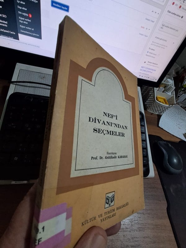NEF'İ DİVANI'NDAN SEÇMELER/Prof. Dr. Abdülkadir KARAHAN
